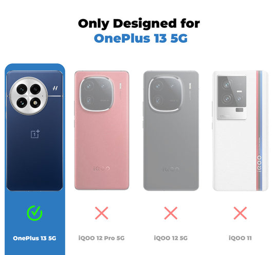 Compact and Stylish Silicon Finish Hard Cover For OnePlus 13 5G with Integrated Grip Strap & MagSafe Charging Support