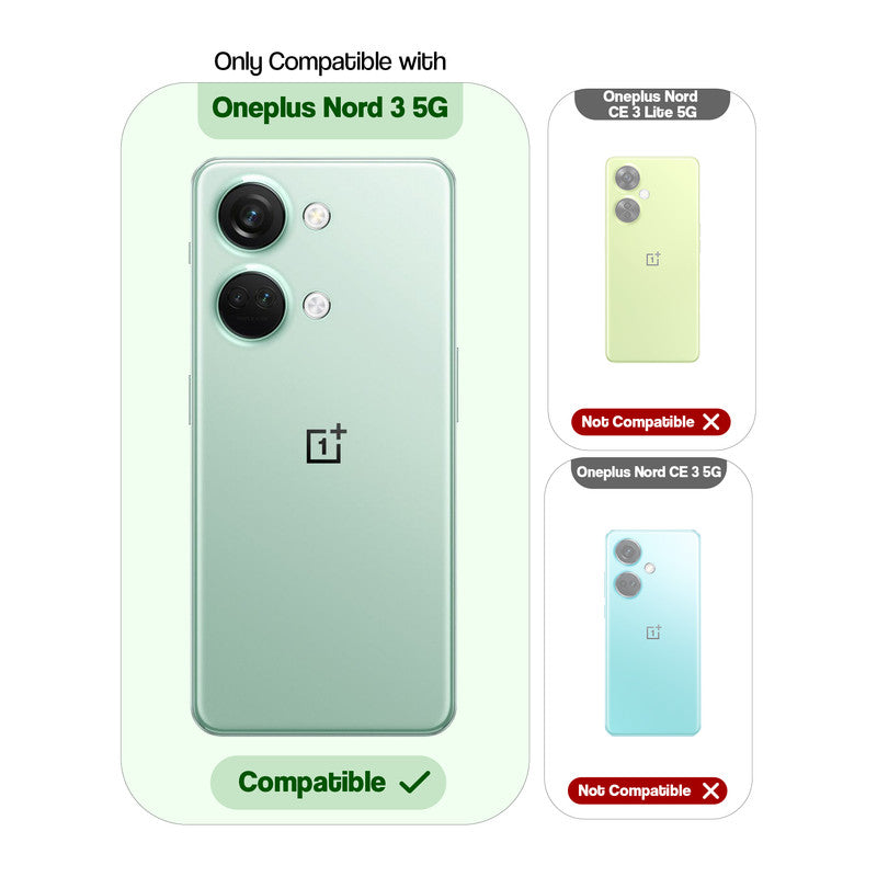 Clear Logo Cut Case with Raised Camera Guard for OnePlus Nord 3 5G