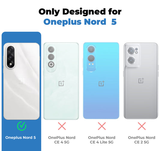 Silicone Grip Clear Case Ring Holder Kickstand For OnePlus Nord 5 5G
