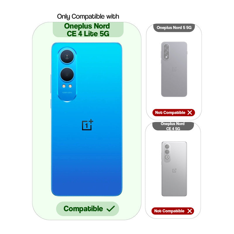 Compatibility comparison image showing OnePlus Nord CE 4 Lite 5G supported, while other models are not compatible.