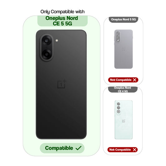 Shockproof Hybrid Transparent Phone Case For OnePlus Nord CE 5 5G with Hard Back and Soft Bumper for Maximum Protection