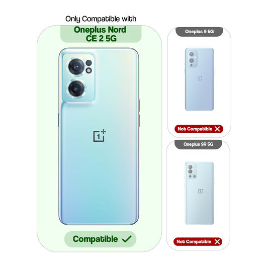 Transparent Shockproof Phone Back Cover Case With Raised Edges For OnePlus Nord CE 2 5G