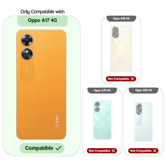 Silicone Frame Transparent Hard Back Ring Stand Case for Oppo A17