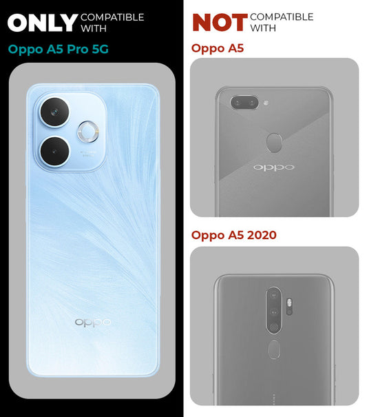 Crystal Clear Anti-Yellow Transparent Back Cover Case With Camera Ring Protection for Oppo A5 Pro 5G