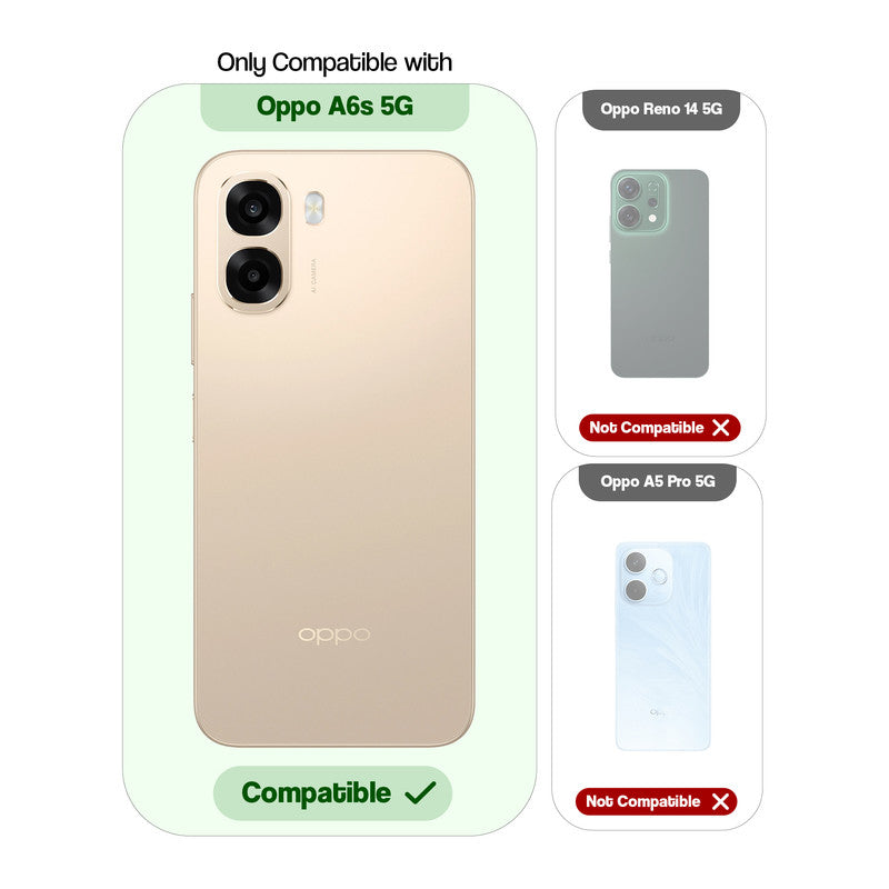 Compatibility comparison image showing Oppo A6s 5G supported, while other models are not compatible.