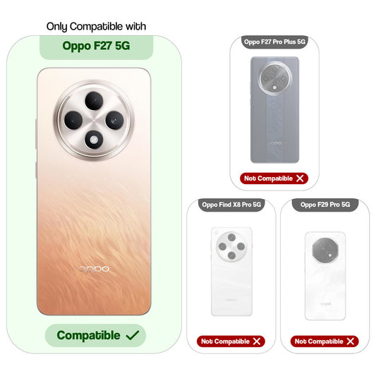 Silicone Frame Transparent Hard Back Ring Stand Case for Oppo F27 5G