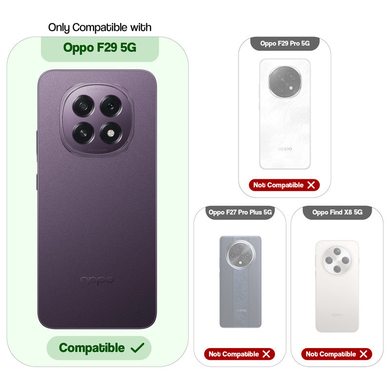 Shockproof Hybrid Magnetic Case for Oppo F29 5G with Hard Back & Soft Bumper