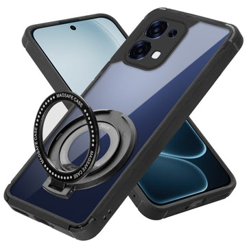 Silicone Grip Clear Case Ring Holder Kickstand For Oppo F31 5G