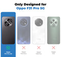 Clear hard back case compatibility guide showing fit for Oppo F31 Pro 5G and not compatible with other models