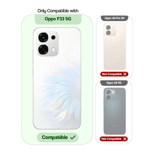 Clear Protective Back Cover with Flexible Sides and Hard Back for Oppo F33 5G