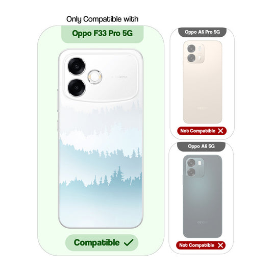 Clear Protective Back Cover with Flexible Sides and Hard Back for Oppo F33 Pro 5G
