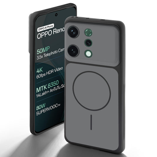 Dual tone silicone Black back cover for Oppo Reno 14 5G showing camera protection and design