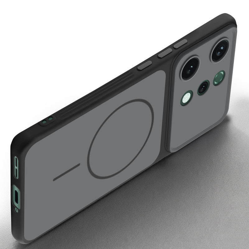 Slim silicone Black phone case for Oppo Reno 14 5G side angle view showing grip texture and precise cutouts