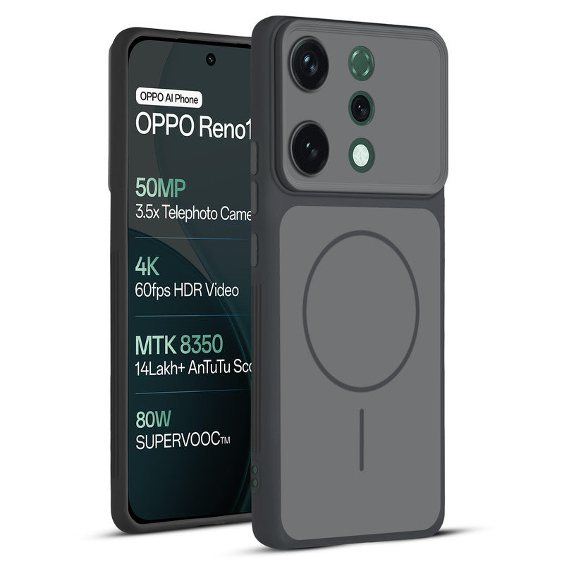 Full protective dual tone Black silicone case for Oppo Reno 14 5G showing front and back design coverage