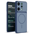 Full protective dual tone Blue silicone case for Oppo Reno 14 5G showing front and back design coverage