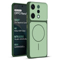 Full protective dual tone Green silicone case for Oppo Reno 14 5G showing front and back design coverage