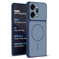 Full protective dual tone Blue silicone case for Oppo Reno 14 Pro 5G showing front and back design coverage