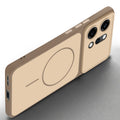 Slim silicone Brown phone case for Oppo Reno 14 Pro 5G side angle view showing grip texture and precise cutouts