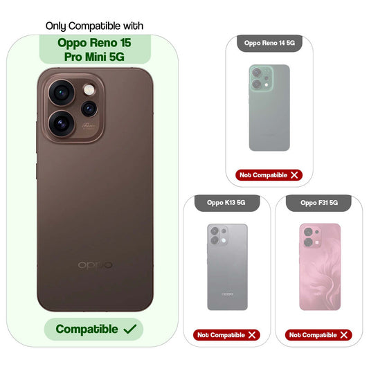 Shockproof Hybrid Transparent Phone Case For Oppo Reno 15 Pro Mini 5G with Hard Back and Soft Bumper for Maximum Protection