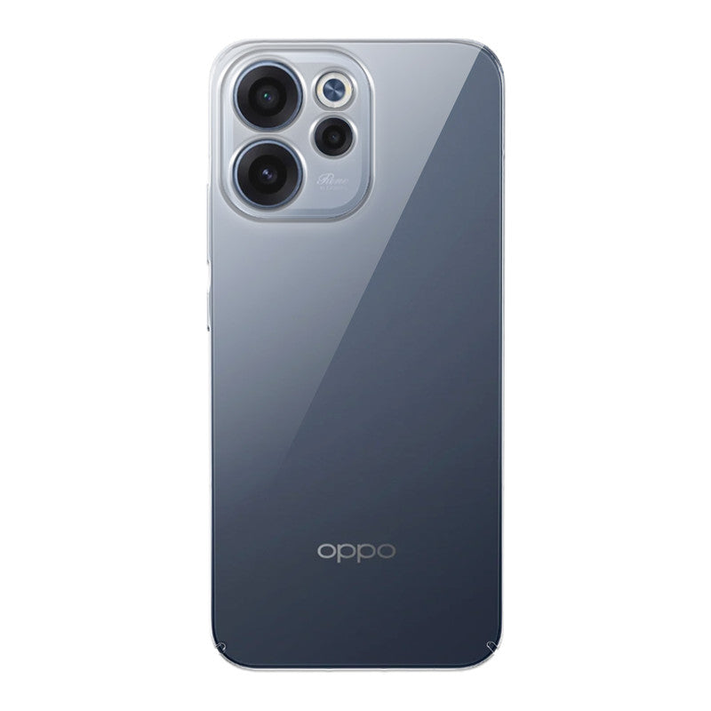 Back view of Oppo Reno 15c 5G showing camera module and clean rear design with protective case