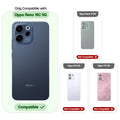 Clear hard back case compatibility guide showing fit for Oppo Reno 15c 5G and not compatible with other models