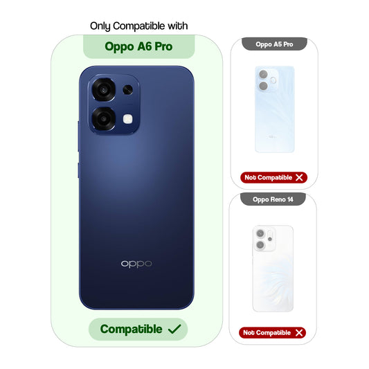 Crystal Clear Colorful Camera Ring Back Case for Oppo A6 Pro 5G