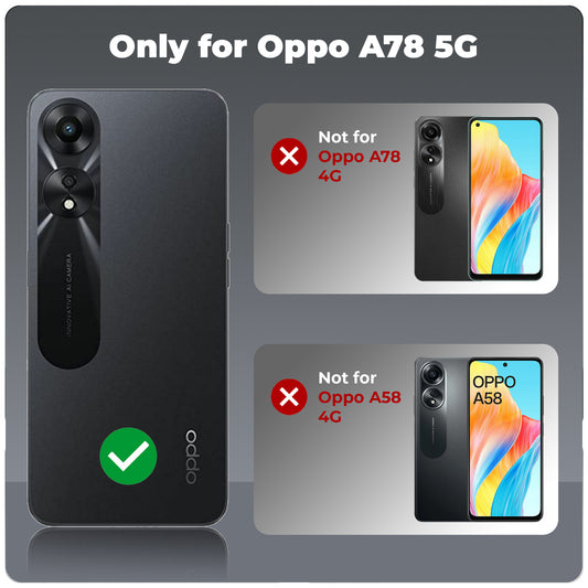 Silicone Frame Transparent Hard Back Cover for Oppo A78 5G