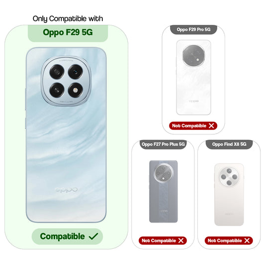 Transparent Shockproof Phone Back Cover Case With Raised Edges For Oppo F29 5G
