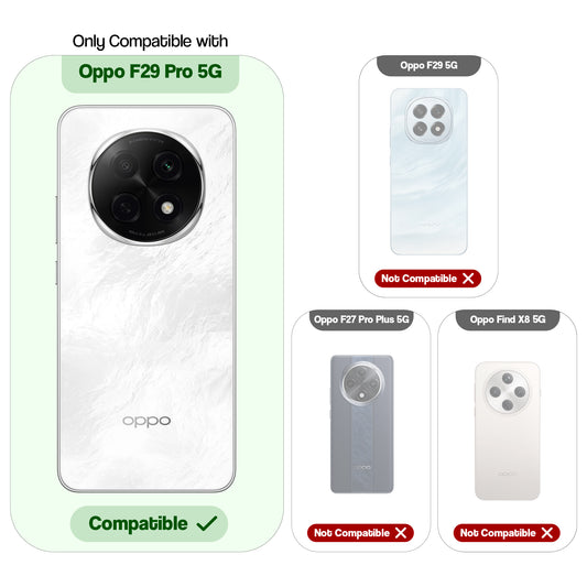 Transparent Shockproof Phone Back Cover Case With Raised Edges For Oppo F29 Pro 5G