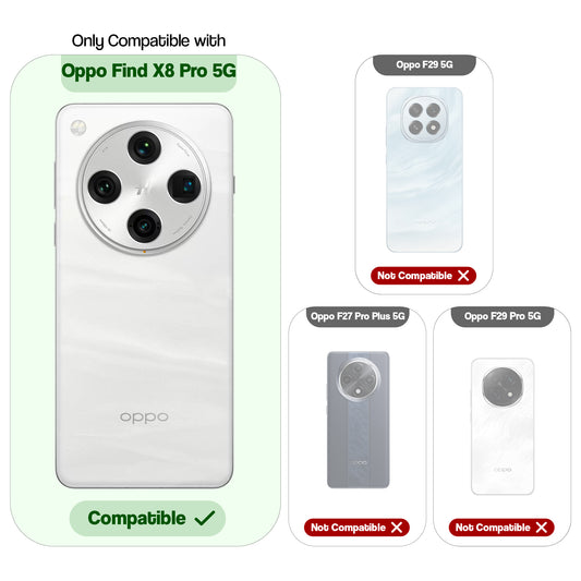 Transparent Shockproof Phone Back Cover Case With Raised Edges For Oppo Find X8 Pro 5G