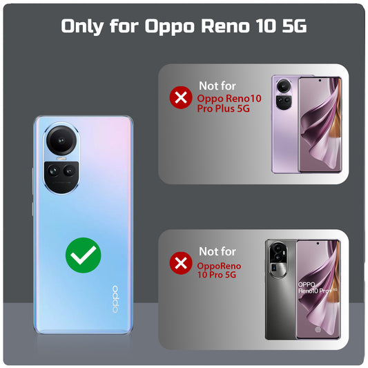 Silicone Frame Transparent Hard Back Cover for Oppo Reno 10 5G