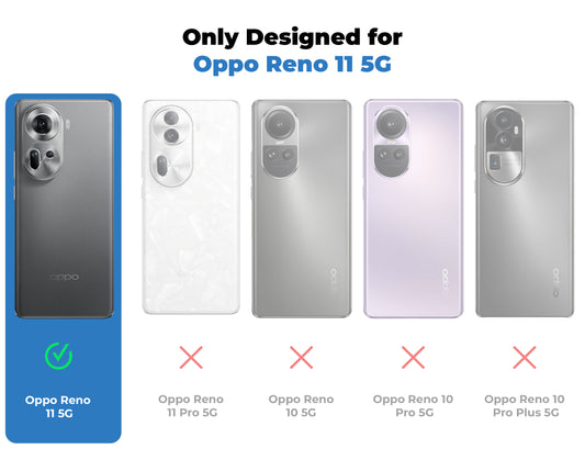 Silicone Border Transparent Back Cover for Oppo Reno 11 5G