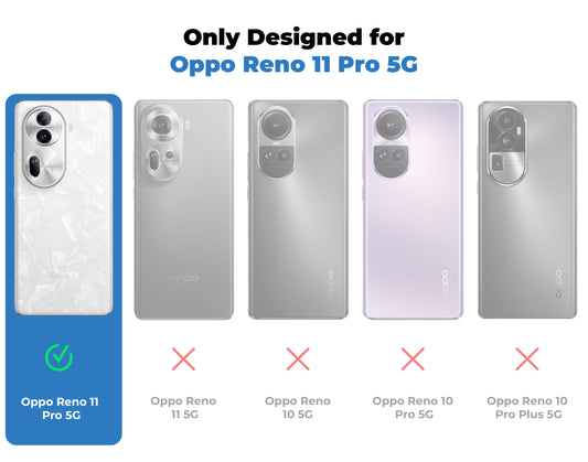 Crystal Clear Premium Shiny colorful Edges Hard Back Case For Oppo Reno 11 Pro 5G