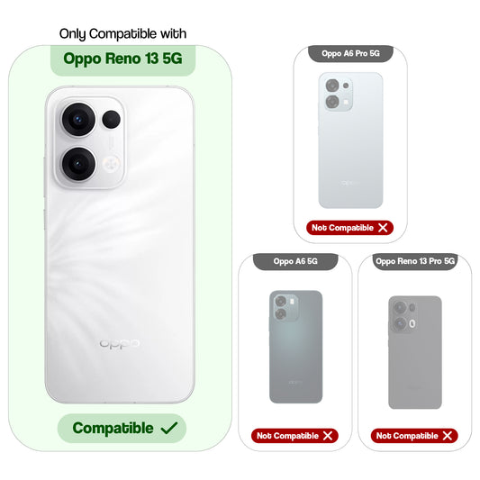 Transparent Shockproof Phone Back Cover Case With Raised Edges For Oppo Reno 13 5G