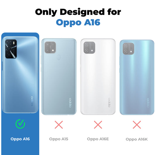 Crystal Clear Hard Back Anti-Yellowing Phone Case For Oppo A16