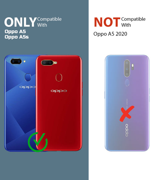 Crystal Clear Hard Back Anti-Yellowing Phone Case For Oppo A5s