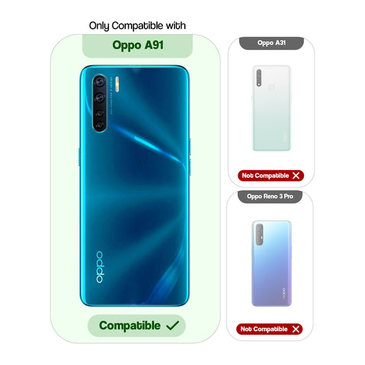 Crystal Clear Hard Anti-Yellow Transparent Back Cover Case For Oppo A91