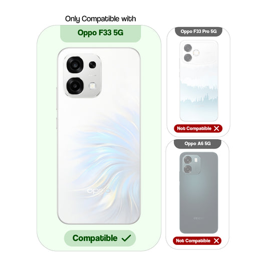 Crystal Clear Hard Anti-Yellow Transparent Back Cover Case For Oppo F33 5G