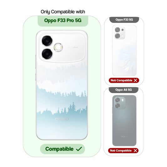 Crystal Clear Hard Anti-Yellow Transparent Back Cover Case For Oppo F33 Pro 5G