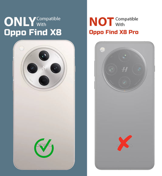 Crystal Clear Anti-Yellow Transparent Back Cover Case With Camera Ring Protection for Oppo Find X8 5G