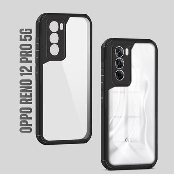 Silicone Border Transparent Back Cover for Oppo Reno 12 Pro 5G