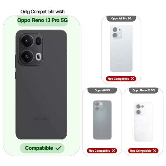 Crystal Clear Anti-Yellow Transparent Back Cover Case With Camera Ring Protection for Oppo Reno 13 Pro 5G