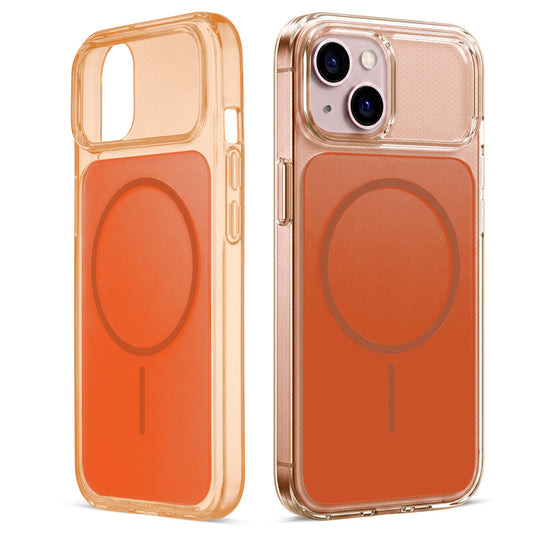 Silicone Hybrid Hard Back Cover with Wireless Charging Support for Apple iPhone 13