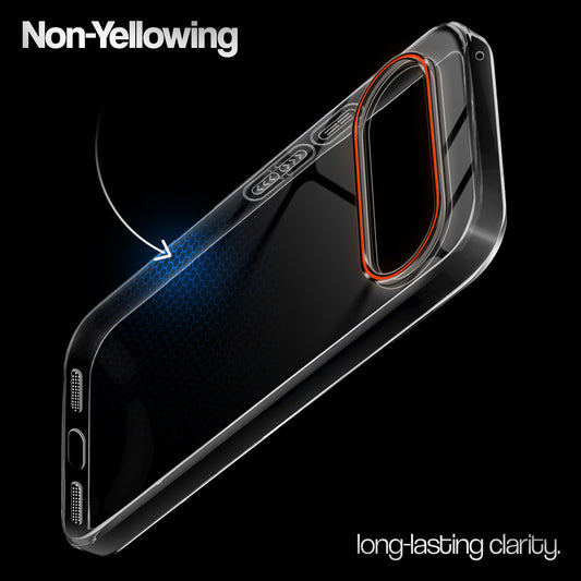 Crystal Clear Anti-Yellow Transparent Back Cover Case With Camera Ring Protection for Google Pixel 11 Pro 5G