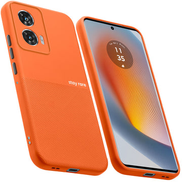 Premium Silicone Textured Case With Camera Protection & Inner Microfiber Lining Back Cover For Motorola Edge 50 Fusion 5G