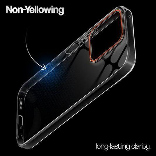 Crystal Clear Anti-Yellow Transparent Back Cover Case With Camera Ring Protection for Motorola G57 Power 5G