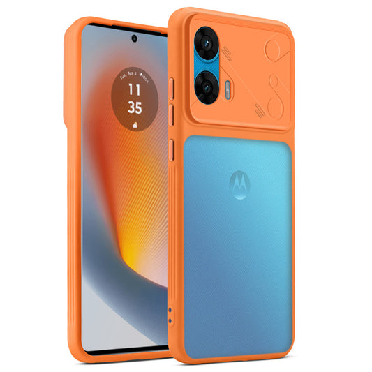 Premium Frosted Back Cover with Textured Camera Design & Metal-Look Buttons for Motorola Moto Edge 50 Fusion 5G