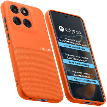 Premium Silicone Textured Case With Camera Protection & Inner Microfiber Lining Back Cover For Motorola Moto Edge 60 5G