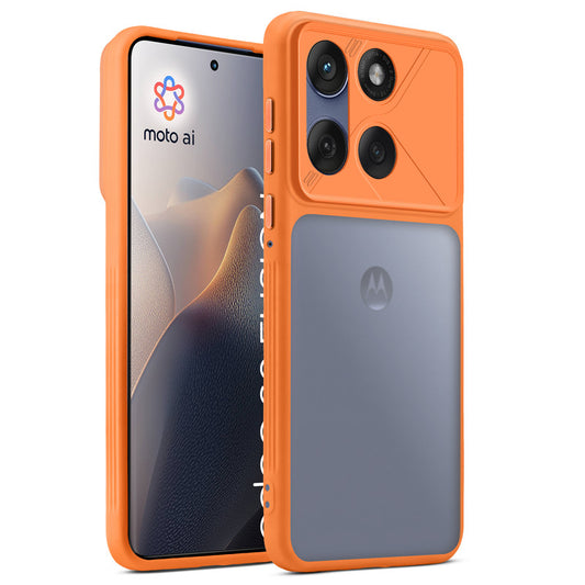 Premium Frosted Back Cover with Textured Camera Design & Metal-Look Buttons for Motorola Moto Edge 60 Fusion 5G