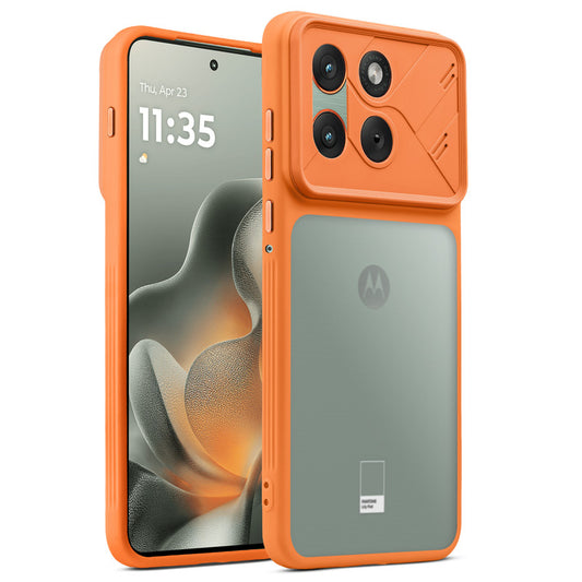 Premium Frosted Back Cover with Textured Camera Design & Metal-Look Buttons for Motorola Moto Edge 70 5G